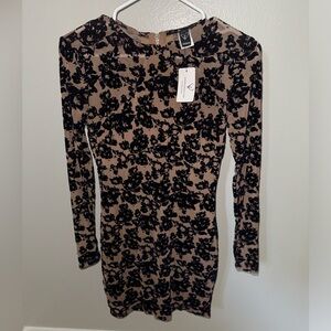 Navy blue flower dress